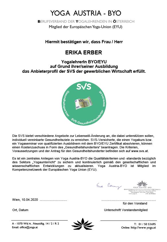 Erber SVS Zertifikat BYO